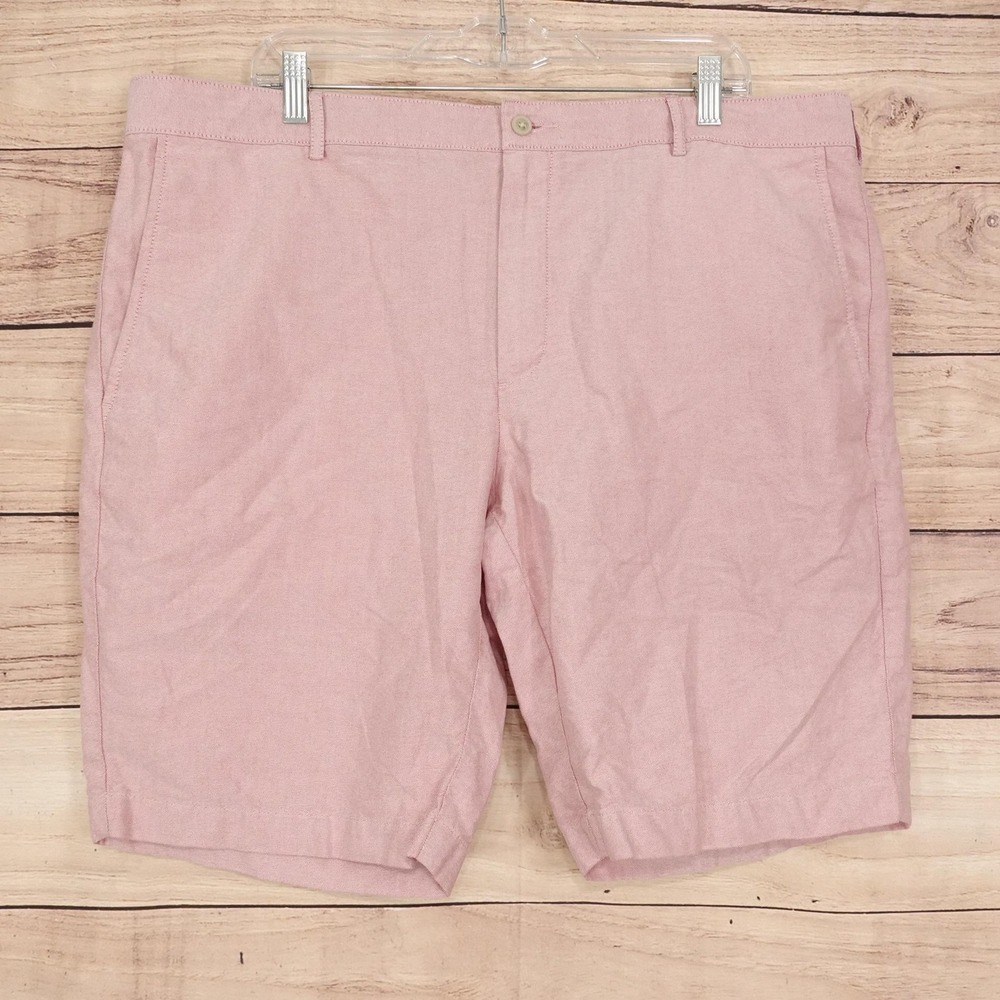 Jos. A. Bank 1905 Tailored Fit Shorts Mens 40 Pink Chino Cotton 10 Inseam Casual